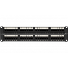 Патч-панель 19дюйм 2UCAT6 48 портов RJ45 неэкранированная DKC RN6PPU242