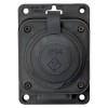 Розетка настенная 16А IP44 230В 2P+PE с защ. крышкой каучук PROxima EKF RPS-014-16-230-44-r