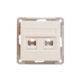 Розетка компьютерная 2-м СП W59 RJ45 кат.5E механизм сл. кость SE RSI-251KK5E-2-86