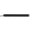 Блок PDU TERACOM PRO 19дюйм 1U 16А/250В 9 роз. Schuko шнур 2м 3х1.5кв.мм вилка Schuko корпус алюм. черн. EKF TRP-HPD-16A-9SH-2MSH