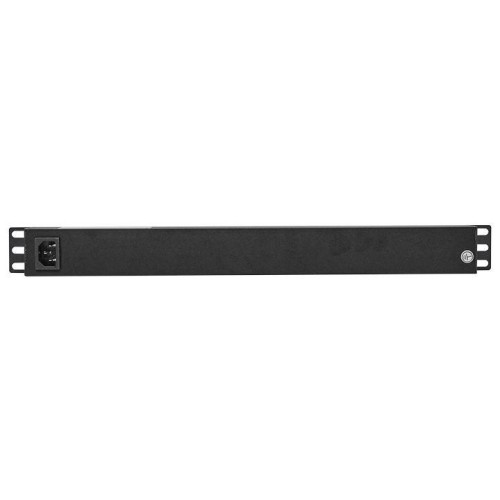 Блок PDU TERACOM PRO 19дюйм 1U 10А 250В 7-м Schuko с выкл. без шнура питания вх. разъем C14 алюм. черн. EKF TRP-HPD-LS-10A-7SH-C14