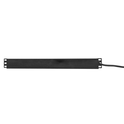 Блок PDU TERACOM PRO 19дюйм 1U 16А/250В 8 роз. Schuko с выключат. шнур 2м 3х1.5кв.мм вилка Schuko корпус алюм. черн. EKF TRP-HPD-LS-16A-8SH-2MSH