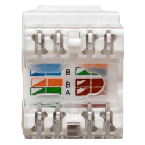 Модуль Keystone RJ45 кат.5E неэкранир. 110 IDC 180град. бел. TERACOM PRO EKF TRP-KSTN-180D-5EUTP-WH