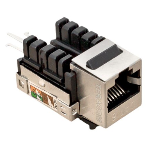 Модуль розеточный Keystone RJ45 кат.6 FTP экранир. 110 IDC 90град. TERACOM PRO EKF TRP-KSTN-SOCK-90D-6FTP