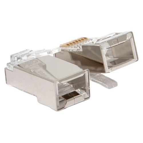 Коннектор RJ45 (8P8C) кат.6 экранир. 30мкд (уп.20шт) TERACOM PRO EKF TRP-PLUG-6FTP-20