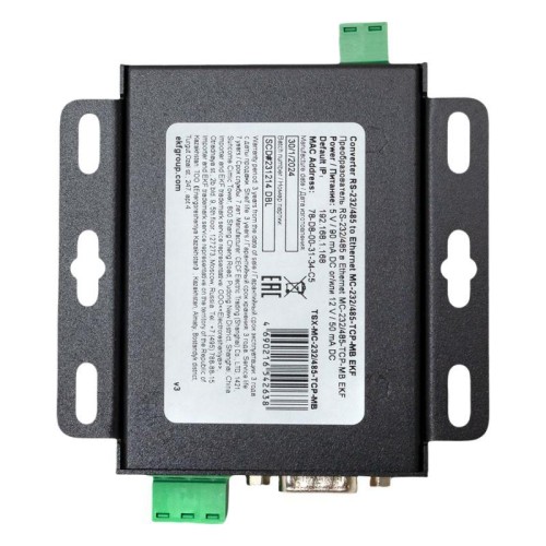 Преобразователь RS-232/485 в Ethernet Modbus TCP/RTU/ASCII TSX EKF TSX-MC-232/485-TCP-MB