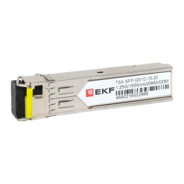 Модуль SFP 1.25Гб одинарное одномодовое оптоволокно 1550нм дальность 20км TSX EKF TSX-SFP-GS1D-15-20