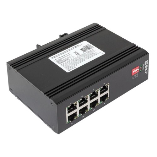 Коммутатор неуправляемый промышленный U-8GTP 8 портов 10/100/1000Base-T(X) RJ45 c PoE монтаж на DIN-рейку TSX EKF TSX-U-8GTP