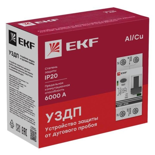 Устройство защиты от дугового пробоя (УЗДП) 1P+N 10А PROxima EKF afdd-2-10-pro