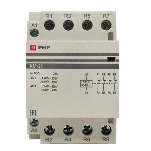 Контактор модульный КМ 25А 4NC (3 мод.) PROxima EKF km-3-25-04
