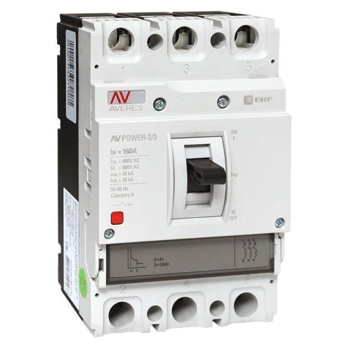 Выключатель автоматический 3п 160А 35кА AV POWER-2/3 TR AVERES EKF mccb-23-160-TR-av