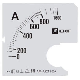 Шкала сменная для A721 800/5А-1.5 PROxima EKF s-a721-800