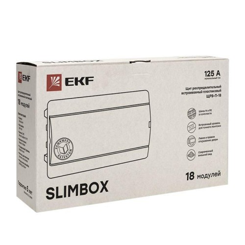 Щит ЩРВ-П-18 "SlimBox" IP41 бел. дверца PROxima EKF sb-v-18w