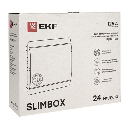 Щит ЩРВ-П-24 "SlimBox" IP41 бел. дверца PROxima EKF sb-v-24w