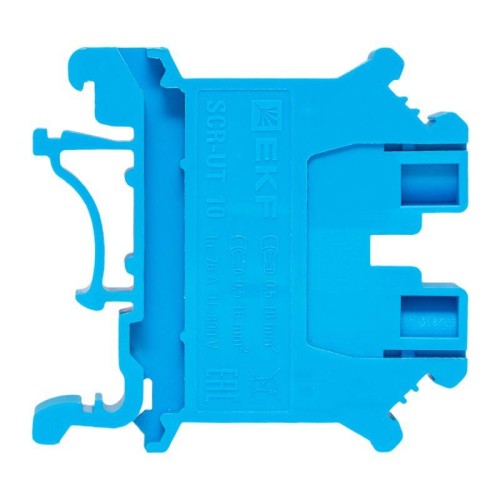 Колодка клеммная винтовая 10 UT син. EKF scr-ut-10-b