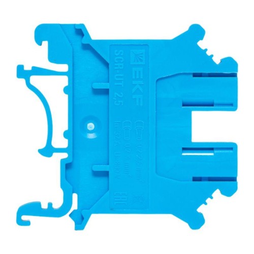 Колодка клеммная винтовая 2.5 UT син. EKF scr-ut-2.5-b