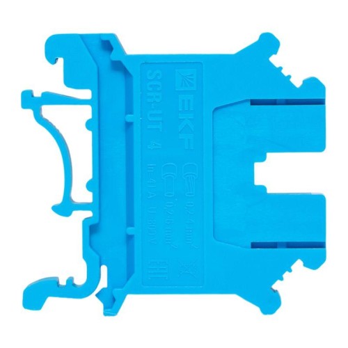 Колодка клеммная винтовая 4 UT син. EKF scr-ut-4-b