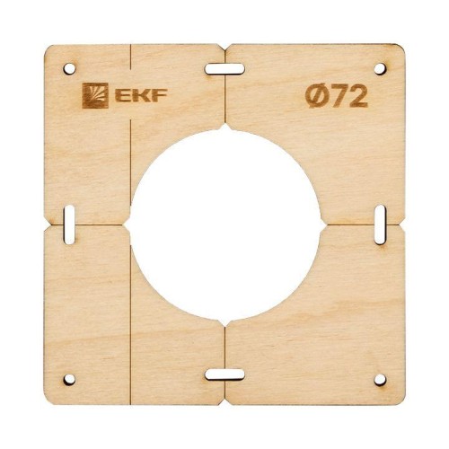 Шаблон для подрозетников c 1 отв. d72мм Expert EKF sh-d72-1