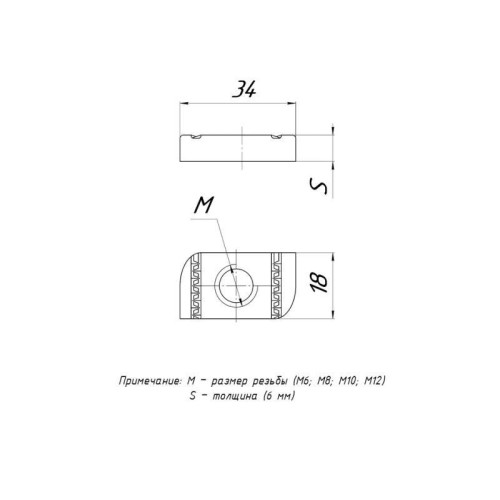 Гайка STRUT М10 HDZ EKF stgM10-HDZ