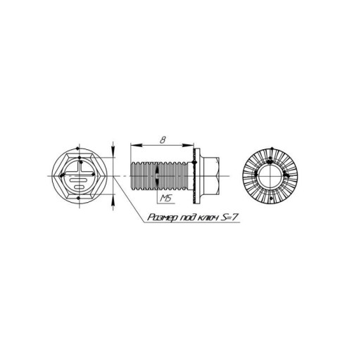 Винт М5х8 TDZ EKF wm5x8-TDZ