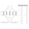 Ответвитель Х-образ. лестничный 80х200мм EKF xlt80200